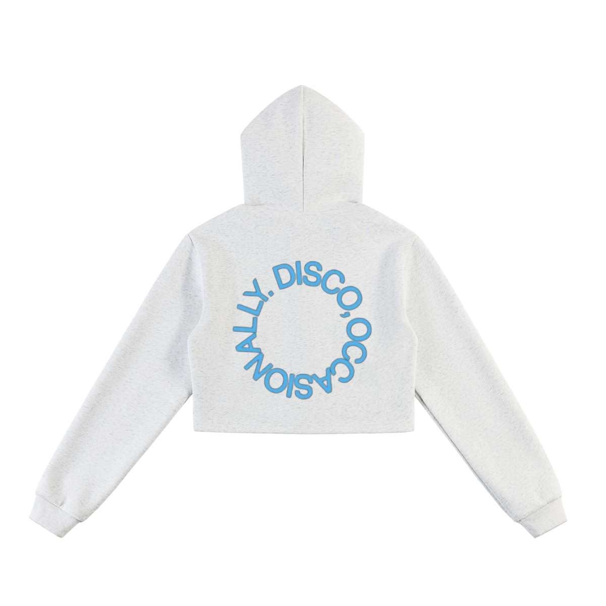 Kiss all the time, Disco occasionally | Cropped Zip-Up Hoodie