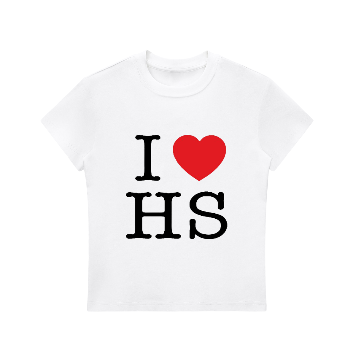 I Love HS crewneck tee