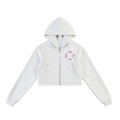Kiss all the time, Disco occasionally | Cropped Zip-Up Hoodie