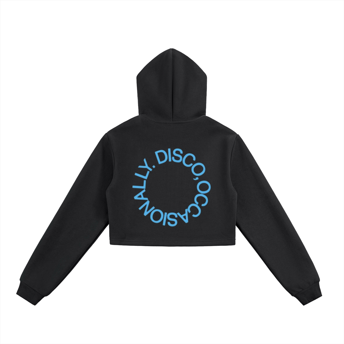 Kiss all the time, Disco occasionally | Cropped Zip-Up Hoodie