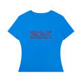 *VIRAL* KISS ALL THE TIME, DISCO OCCASIONALLY blue slim fit tee