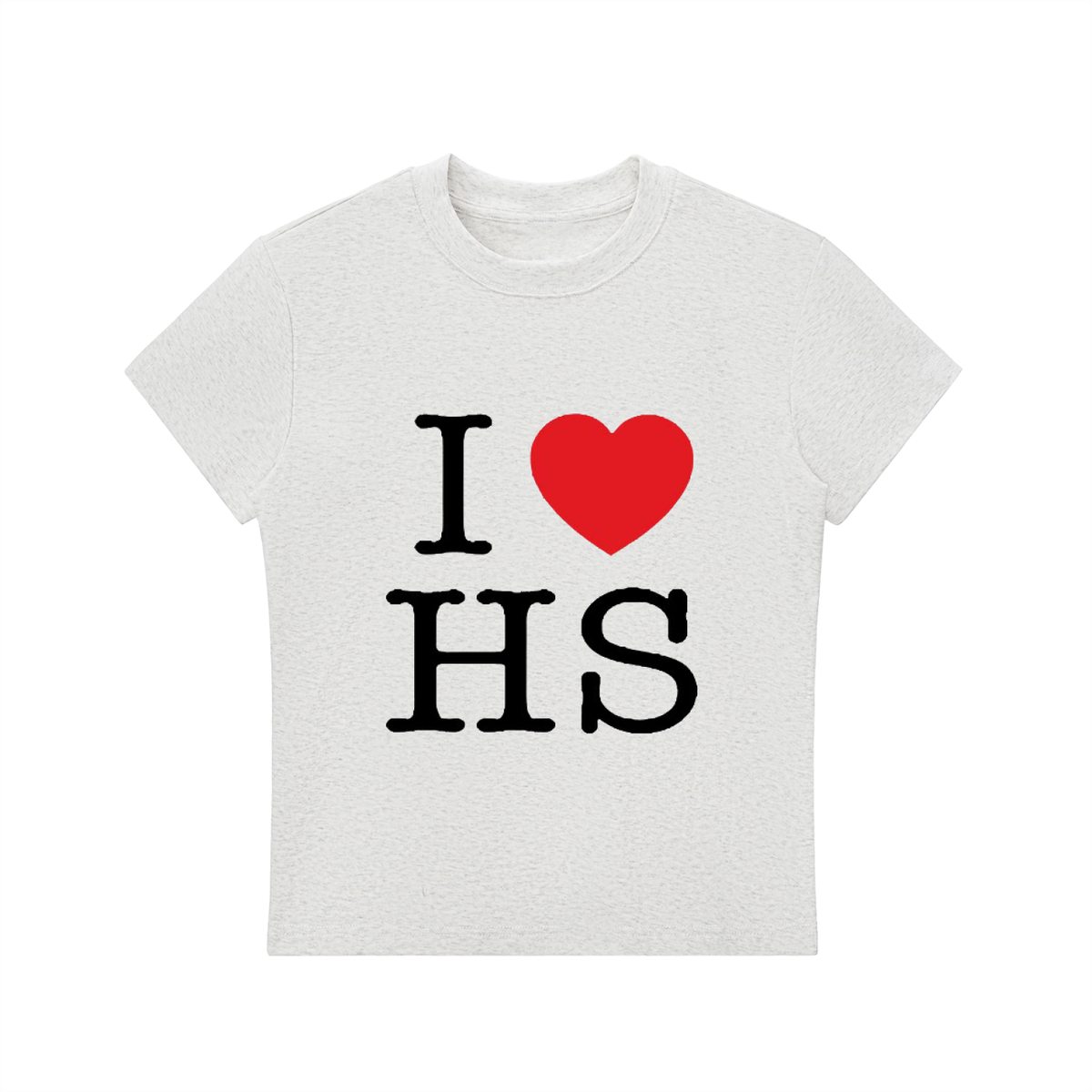 I Love HS crewneck tee