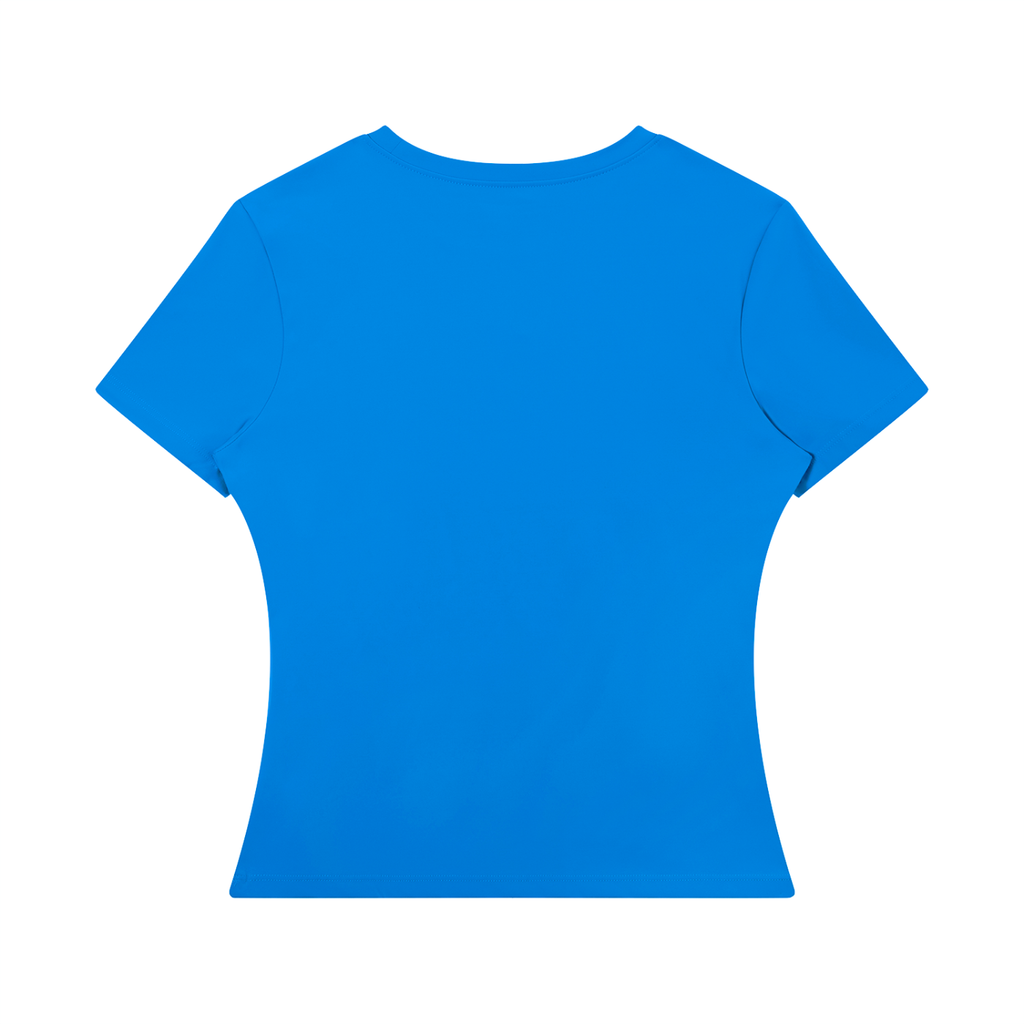 *VIRAL* KISS ALL THE TIME, DISCO OCCASIONALLY blue slim fit tee